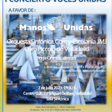 El Centro Cultural Miguel Delibes acoge el Concierto ‘VOCES UNIDAS’ a favor de Manos Unidas dirigido por Borja Quintas
